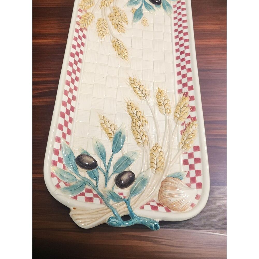 Fitz and Floyd Essentials Papa Paisano Collection French Bread Platter Vintage - Picture 6 of 7